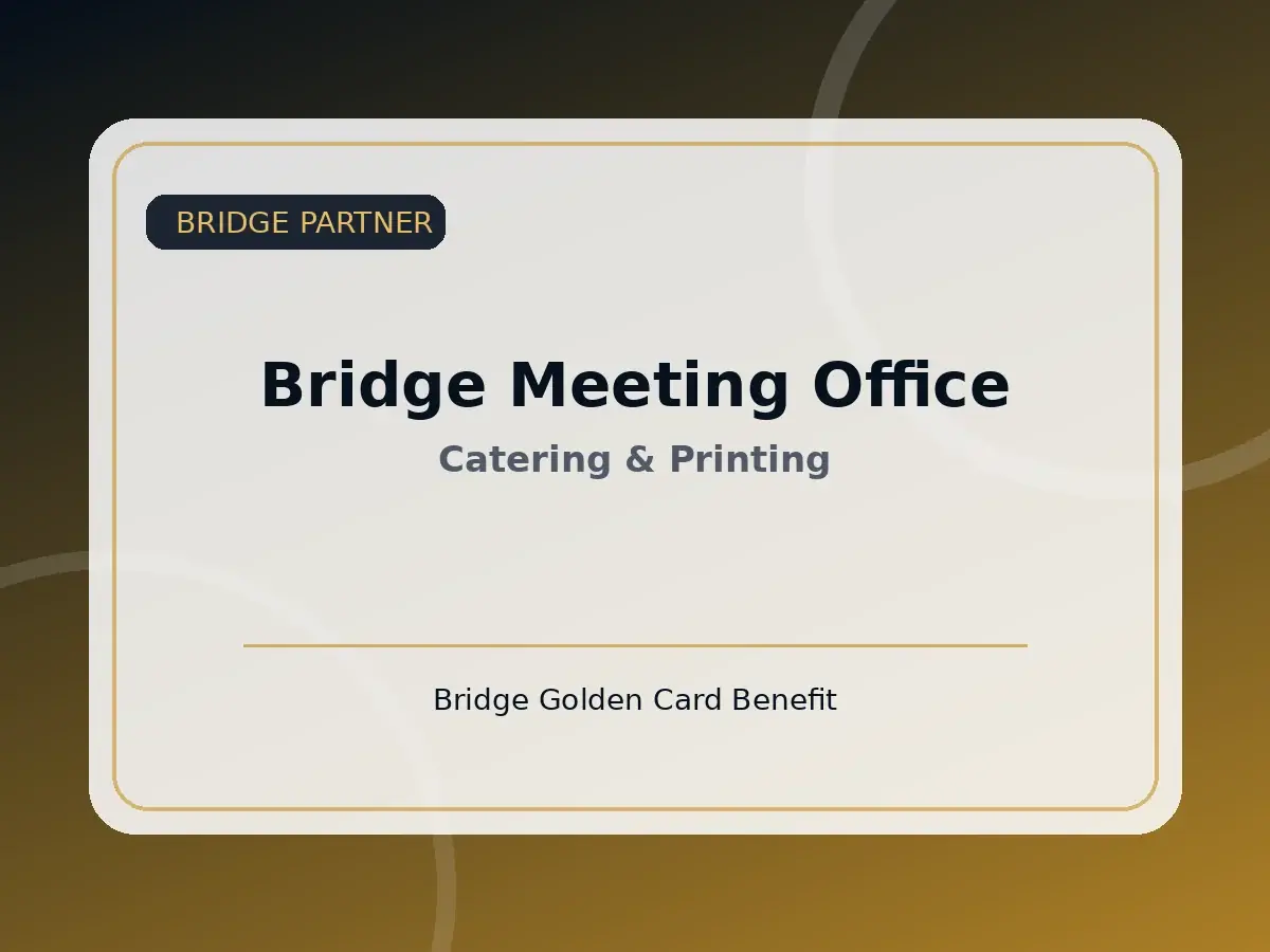 Bridge Meeting Office catering and printing benefit